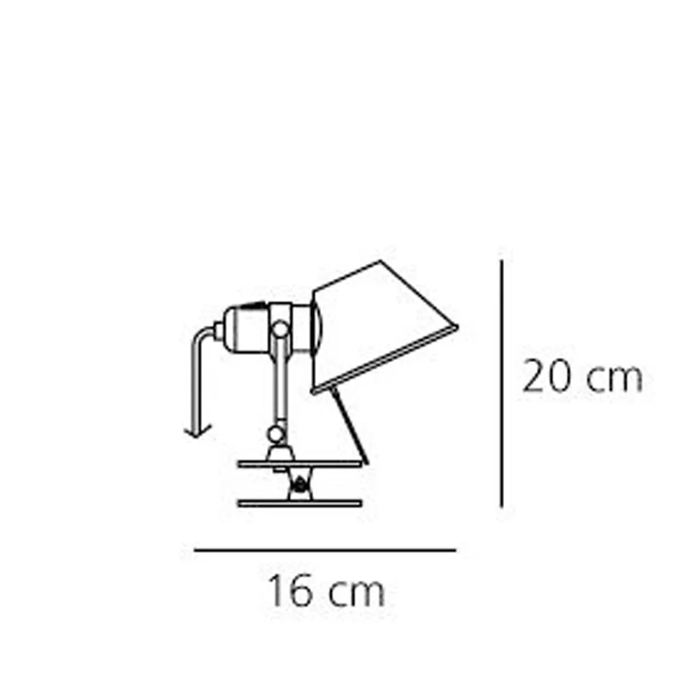 Tolomeo Pinza Micro wandlamp, aluminium, led Artemide