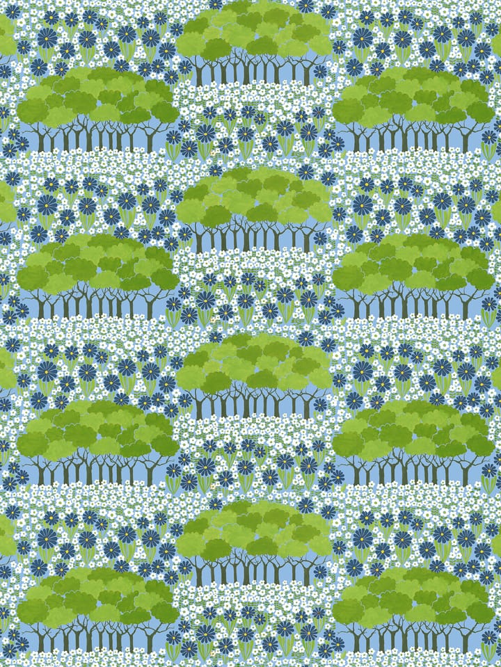 Allé stof - Groen-blauw - Arvidssons Textil