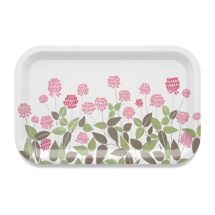 Ängsmark dienblad 20x27 cm - Groen-roze - Arvidssons Textil