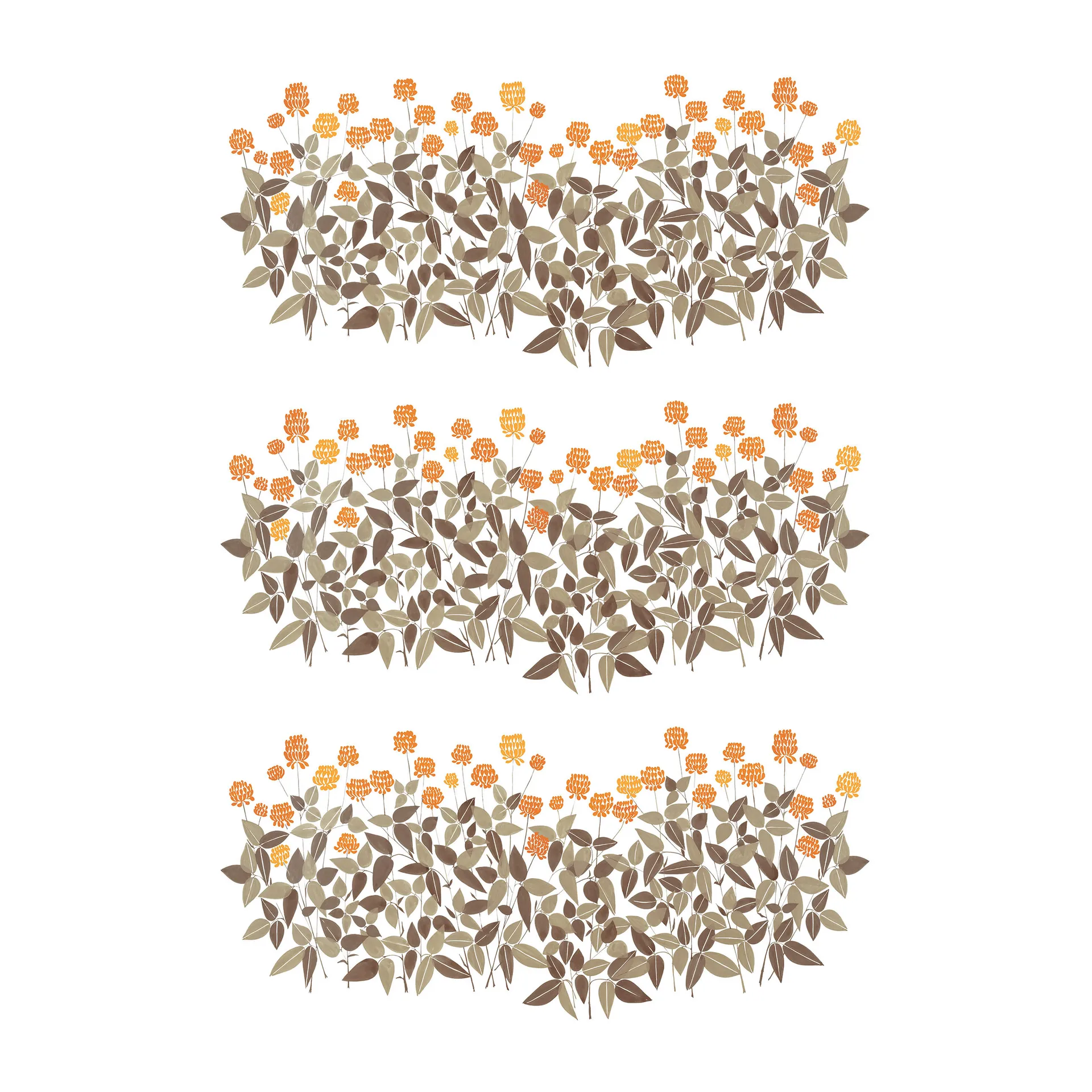 Ängsmark stof, Groen-oranje Arvidssons Textil