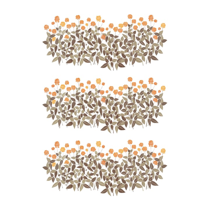 Ängsmark stof - Groen-oranje - Arvidssons Textil