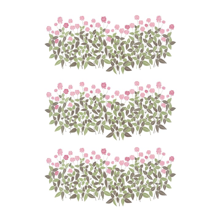 Ängsmark stof - Groen-roze - Arvidssons Textil
