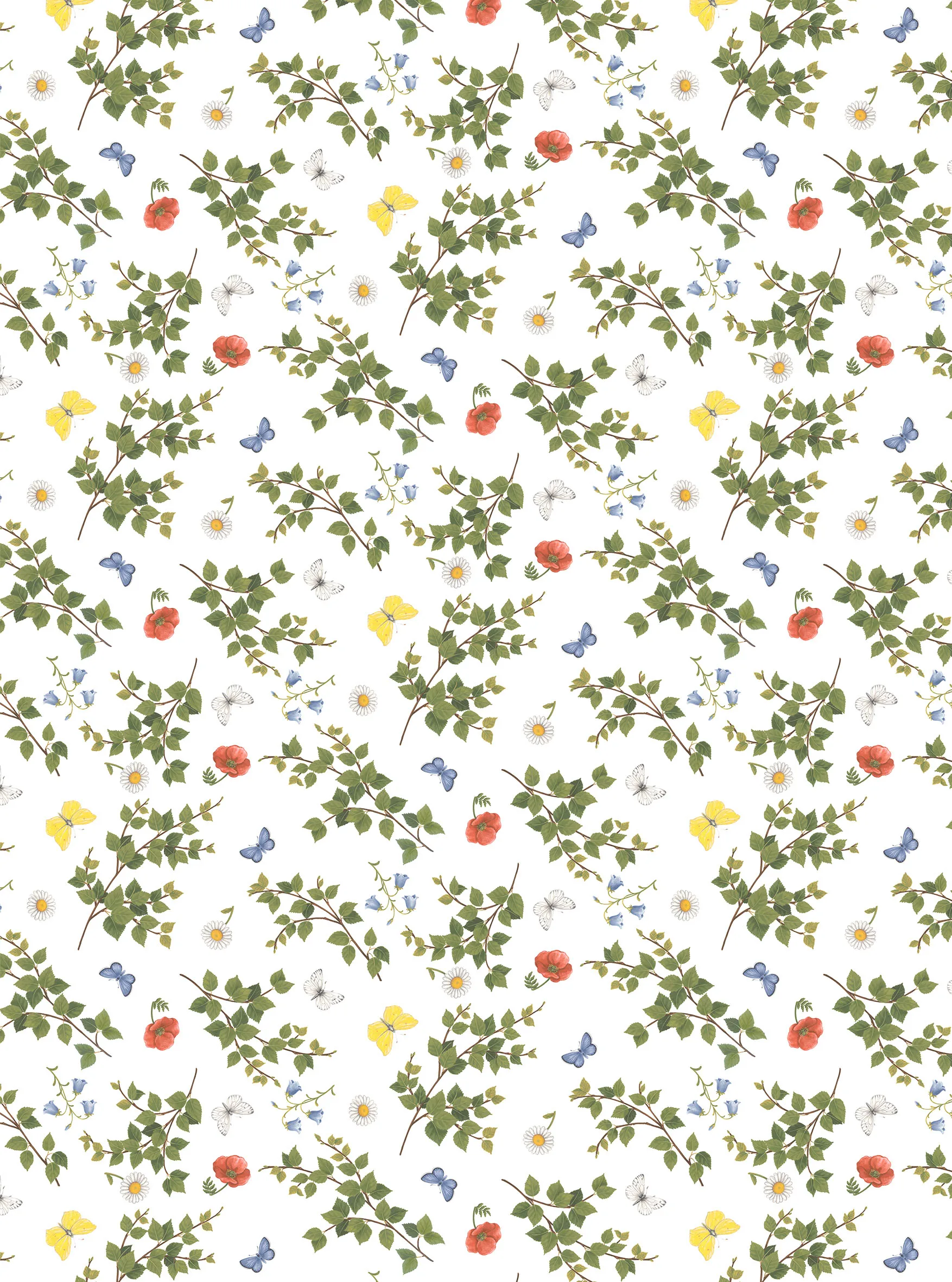 Björkäng stof, Groen-multi Arvidssons Textil