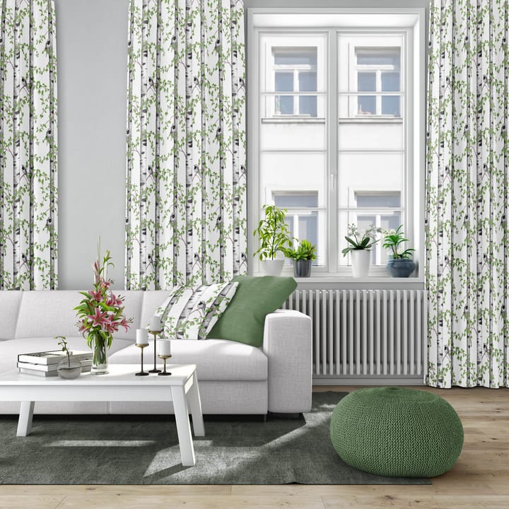 Björkdungen stof, wit Arvidssons Textil