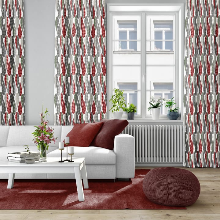 Blader stof, Rood-groen Arvidssons Textil