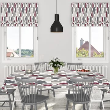Blader tafelzeil - Grijs-rood - Arvidssons Textil