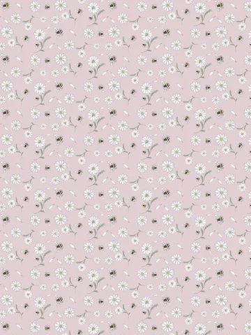 Blomstersurr stof - Roze - Arvidssons Textil