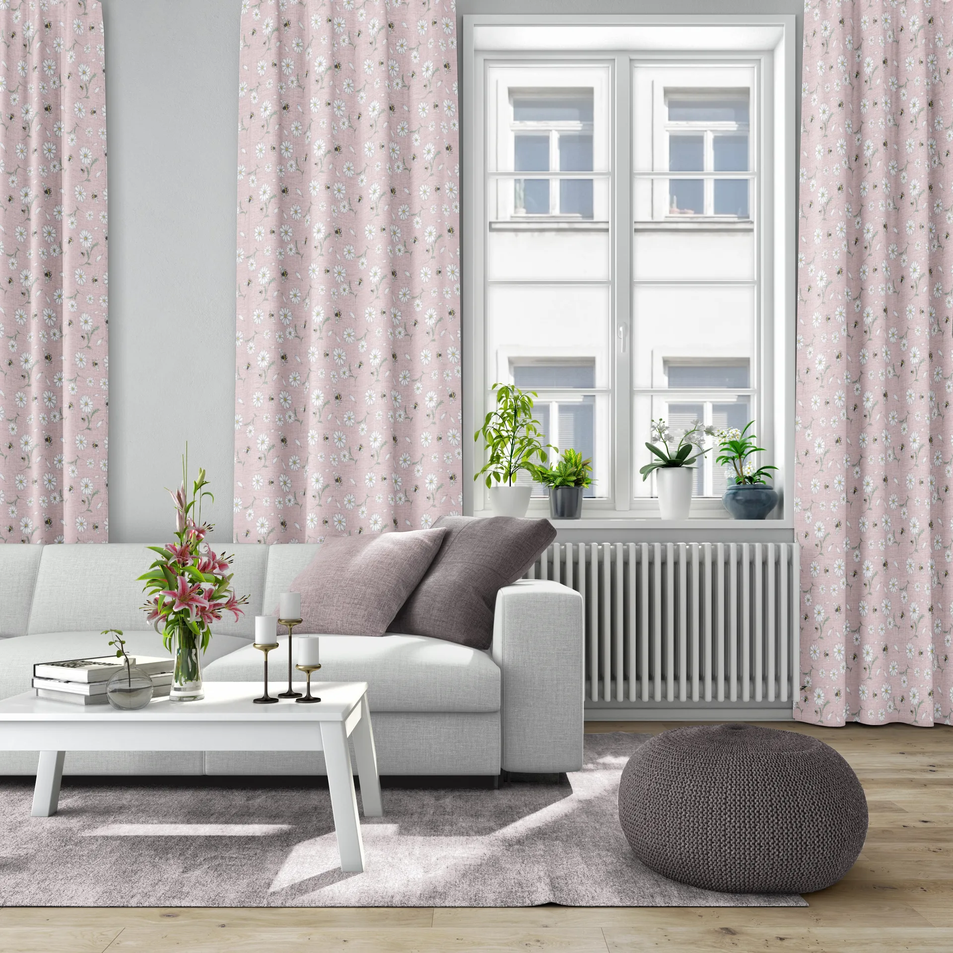 Blomstersurr stof, Roze Arvidssons Textil