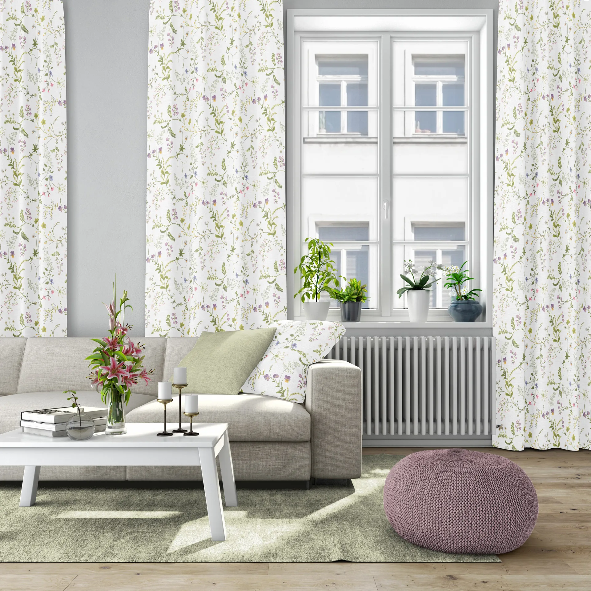 Blomsteryra stof, Groen Arvidssons Textil