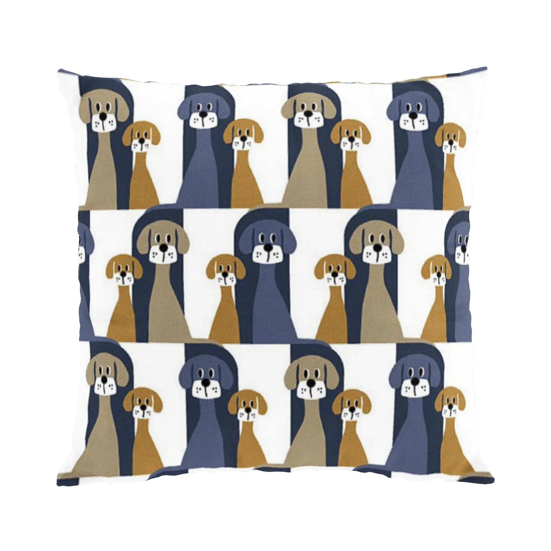 Buster kussenhoes 47x47 cm, Blauw-beige Arvidssons Textil