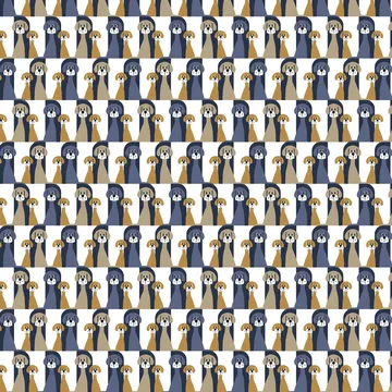 Buster stof - Blauw-beige - Arvidssons Textil