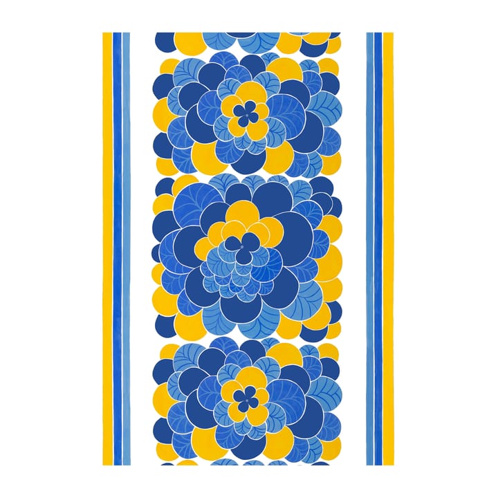 Cirrus stof - Blauw-geel - Arvidssons Textil