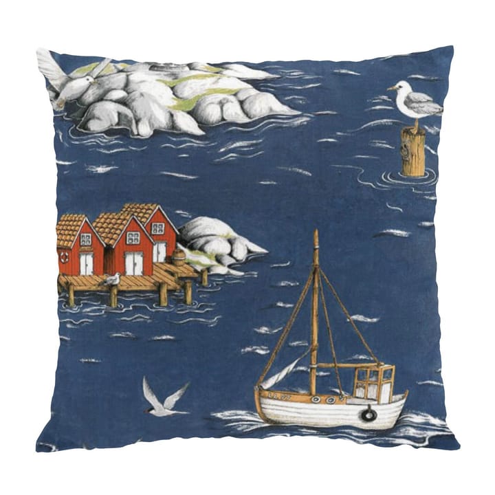 Fiskekär kussenhoes 47x47 cm - Blauw - Arvidssons Textil