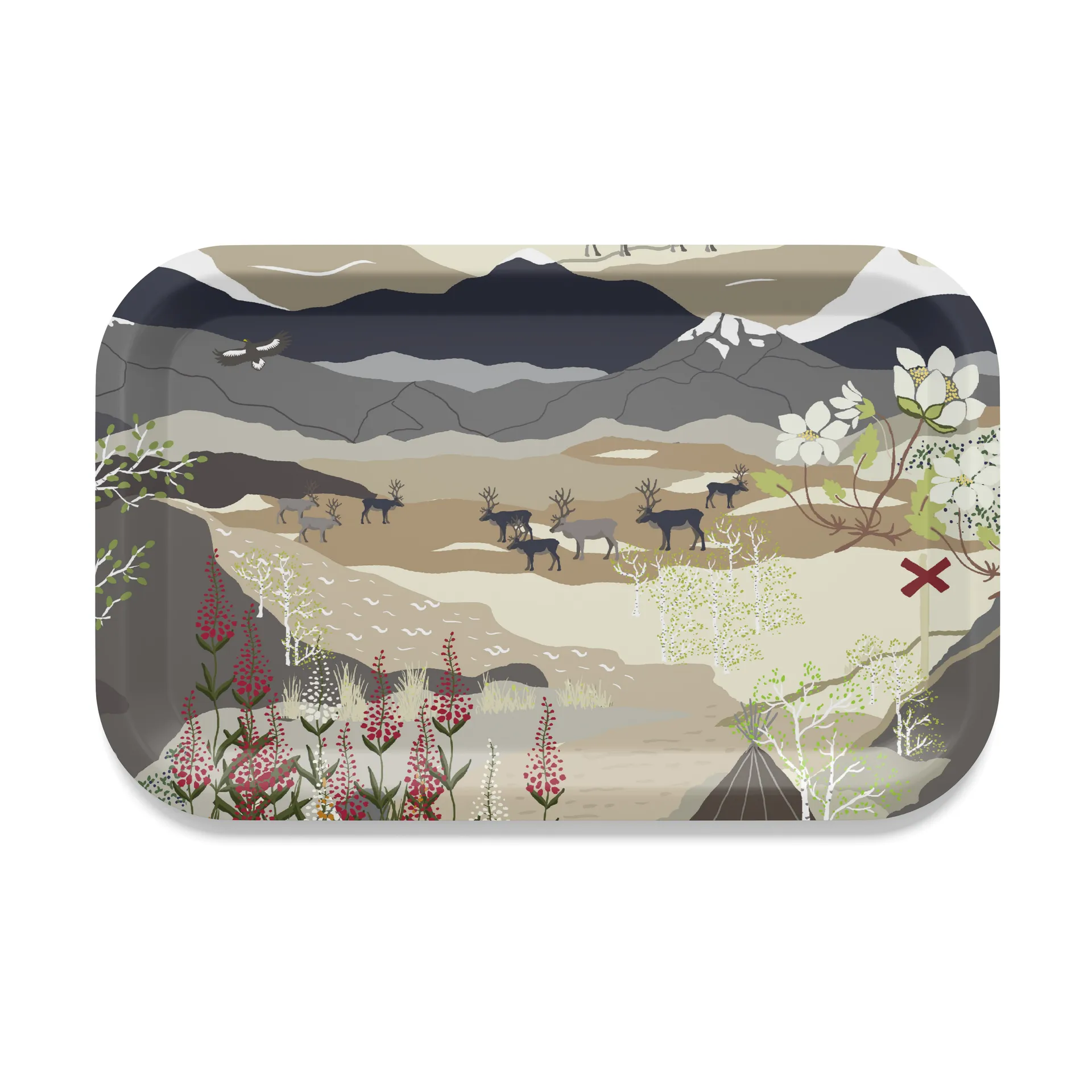 Fjällvandring dienblad 21x33 cm, Beige Arvidssons Textil