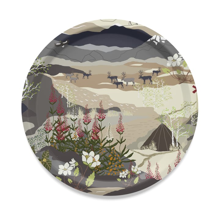 Fjällvandring dienblad Ø31 cm - Beige - Arvidssons Textil