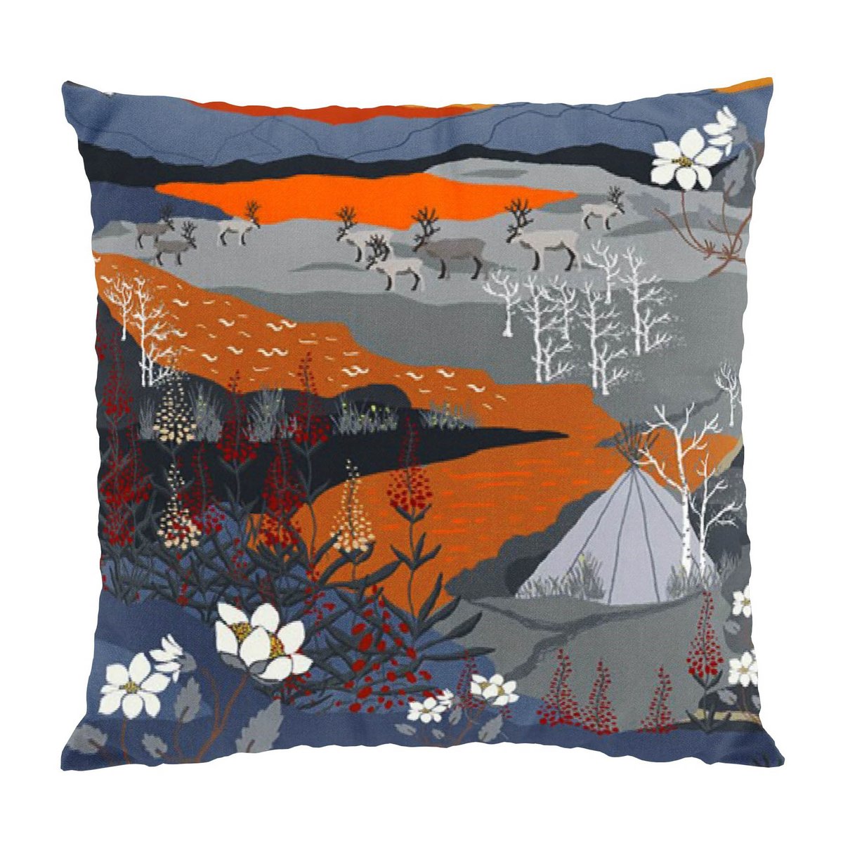 Arvidssons Textil Fjällvandring kussenhoes 47x47 cm Oranje