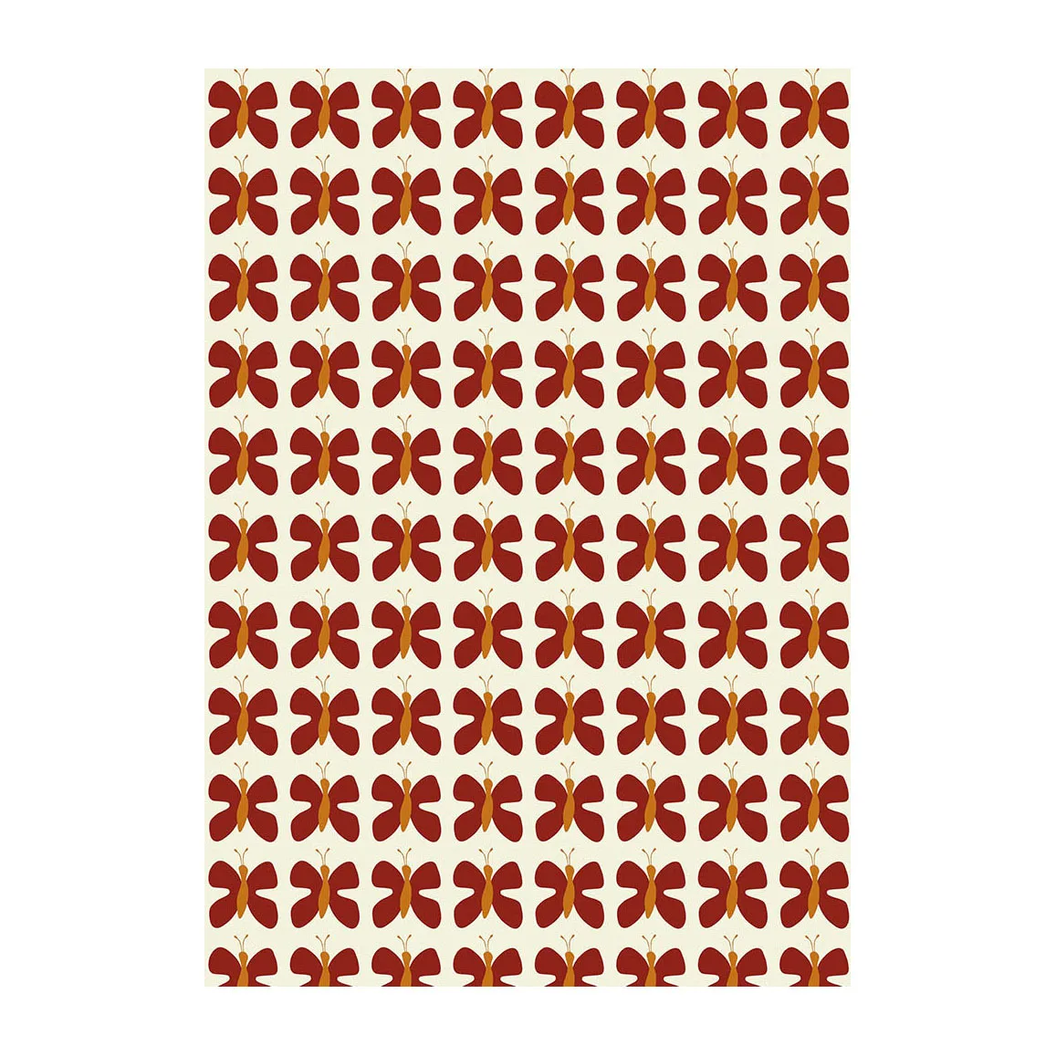 Fjäril Mini stof, Rood Arvidssons Textil