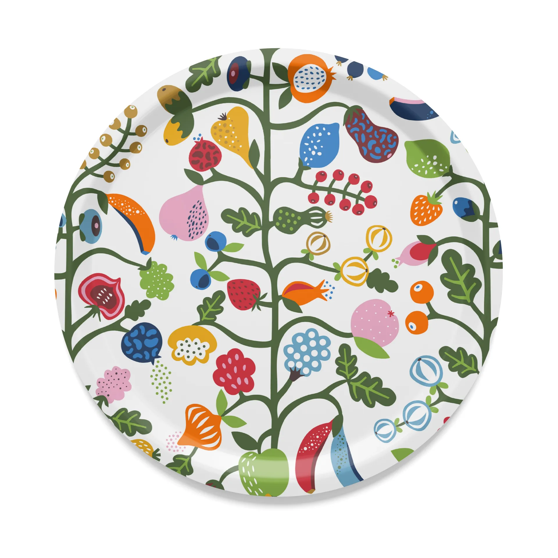 Fruktträdgården dienblad Ø31 cm, Multi Arvidssons Textil