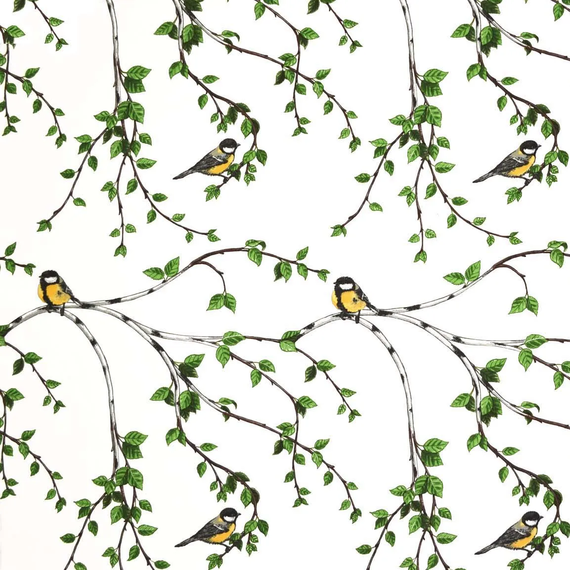 Arvidssons Textil Gläntan tafelkleed wit-groen | Scandinavisch Interieur | Tafelzeil | Groen