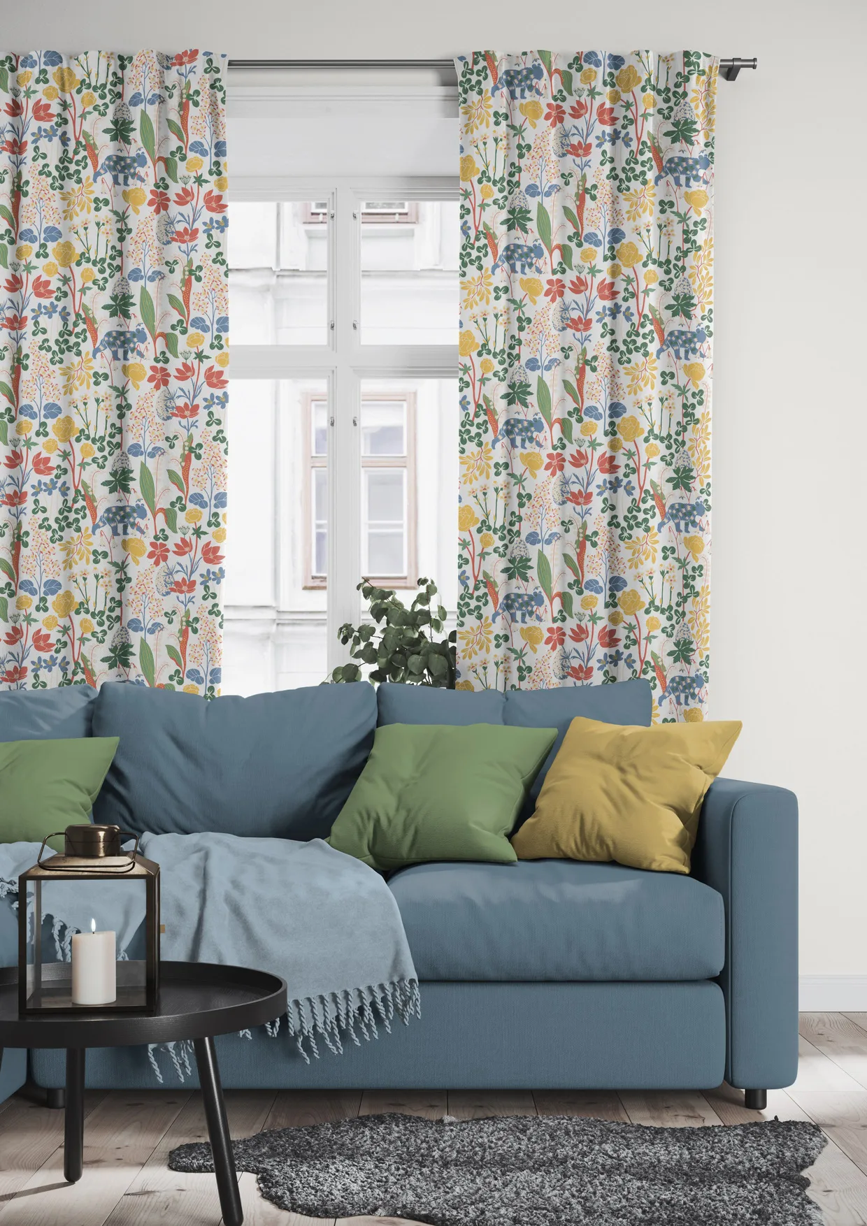 Hier slaapt geen beer gewaxt tafelkleed, Multi Arvidssons Textil