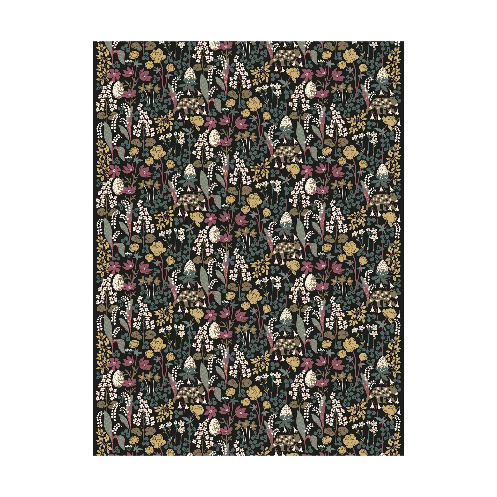 Hier slaapt geen beer stof, Donkergroen Arvidssons Textil