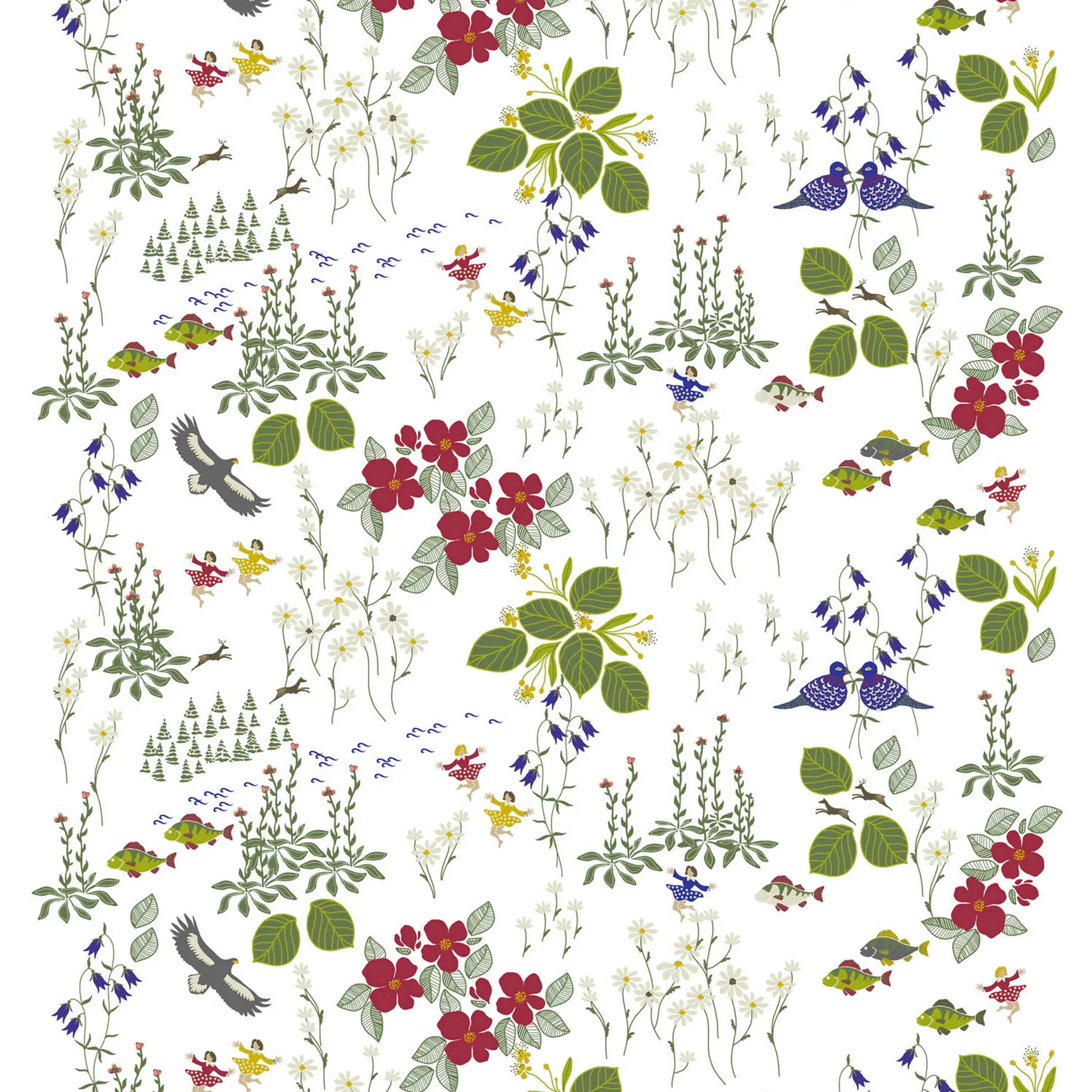 Himlajorden stof, wit Arvidssons Textil