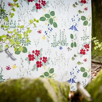 Himlajorden stof - wit - Arvidssons Textil