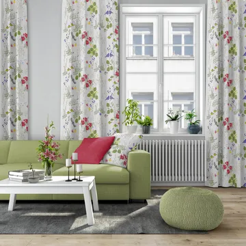 Himlajorden stof - wit - Arvidssons Textil