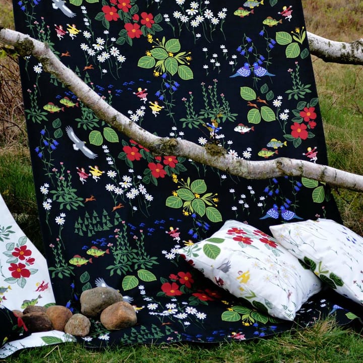 Himlajorden stof, zwart Arvidssons Textil