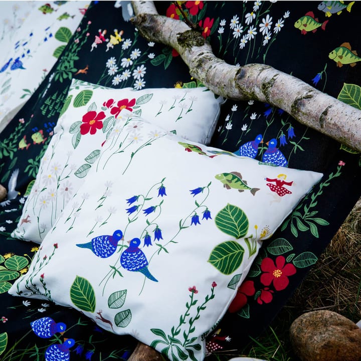Himlajorden stof, zwart Arvidssons Textil
