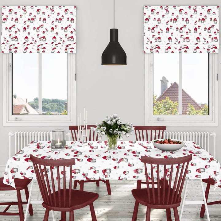 Julian tafelzeil - Off white-rood - Arvidssons Textil