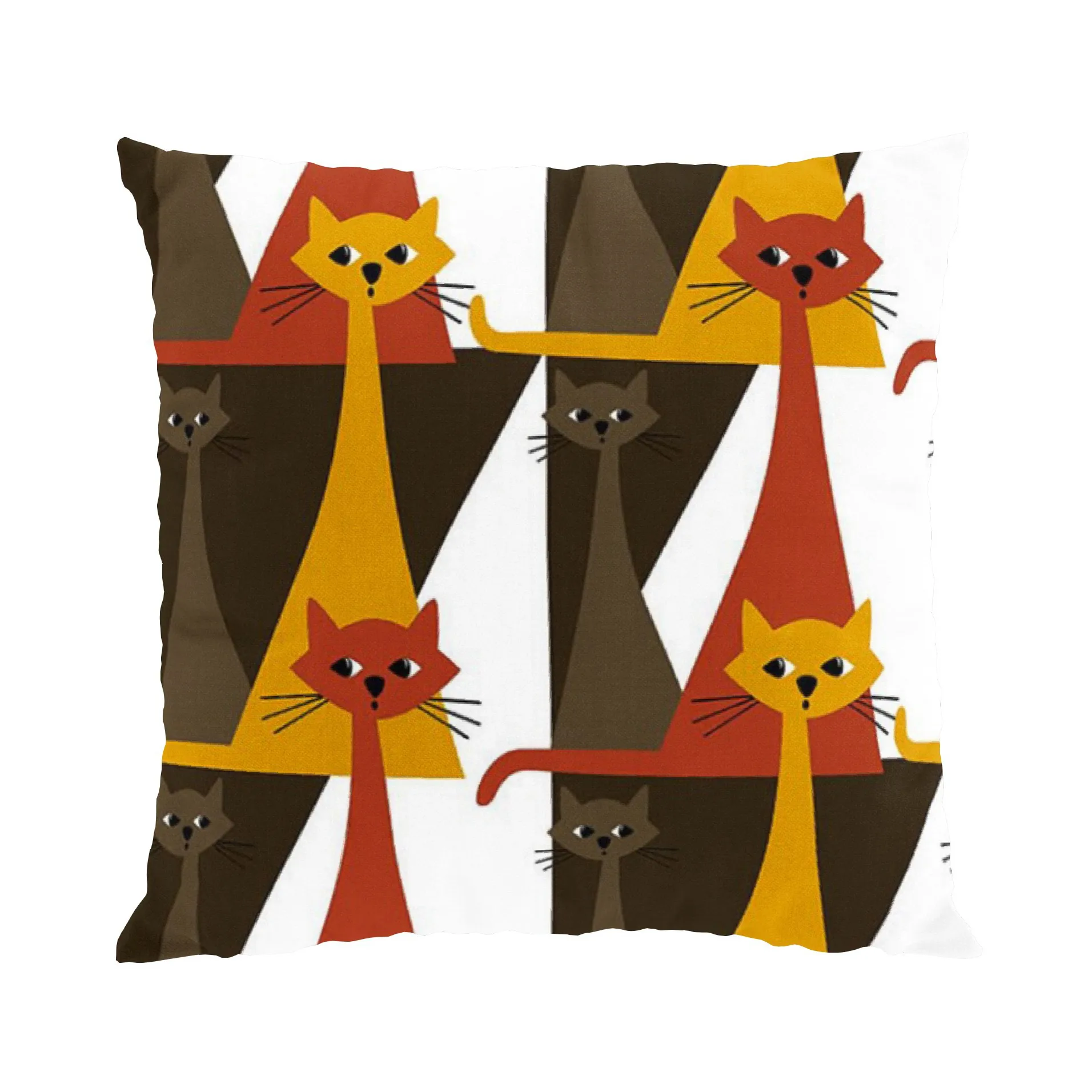 Kitty kussenhoes 47x47 cm, Bruin Arvidssons Textil