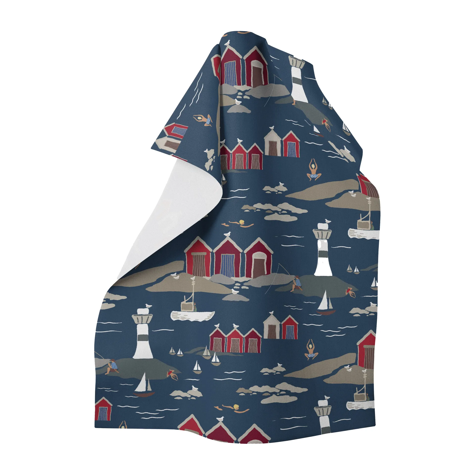 Kust keukenhanddoek 65x85 cm, Blauw Arvidssons Textil