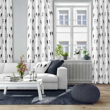 Ladusvalor stof - wit - Arvidssons Textil