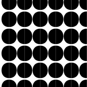 Lane stof - zwarte cirkels - Arvidssons Textil