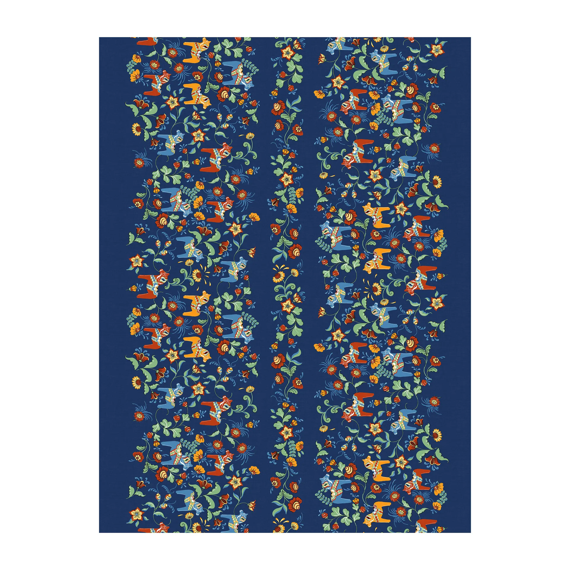 Leksand Bård gewaxt tafelkleed, Blauw Arvidssons Textil