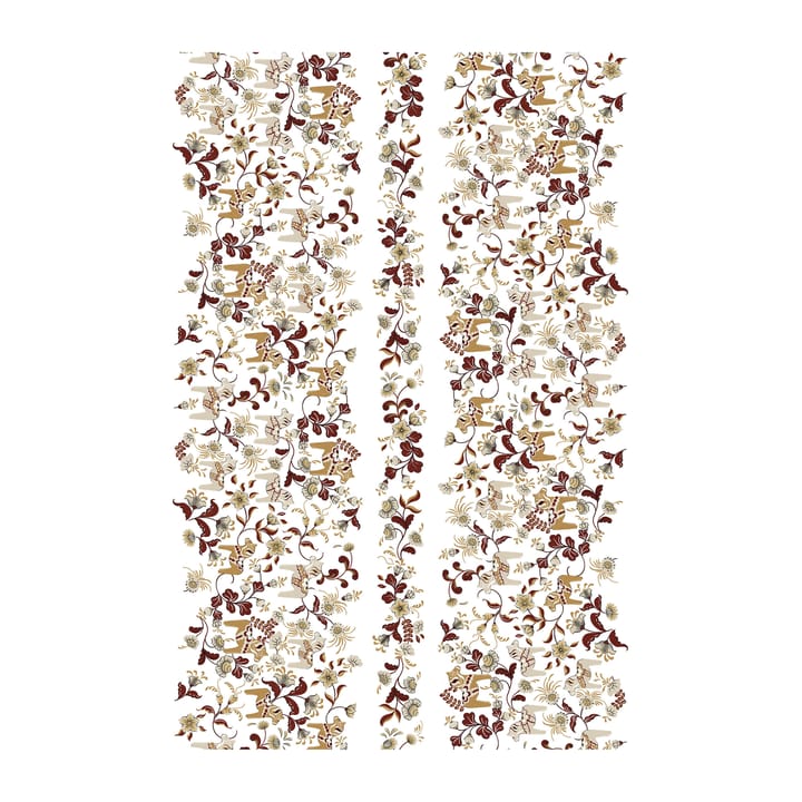 Leksand Bård stof - Rood;Beige - Arvidssons Textil
