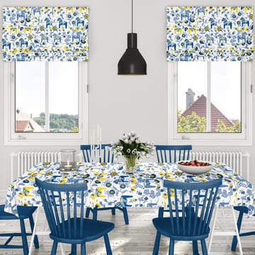 Leksand gewaxt tafelkleed - Geel-blauw - Arvidssons Textil