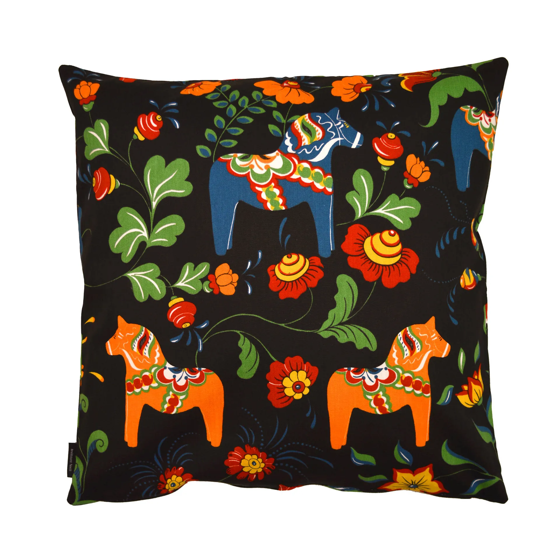 Leksand kussenhoes, zwart Arvidssons Textil