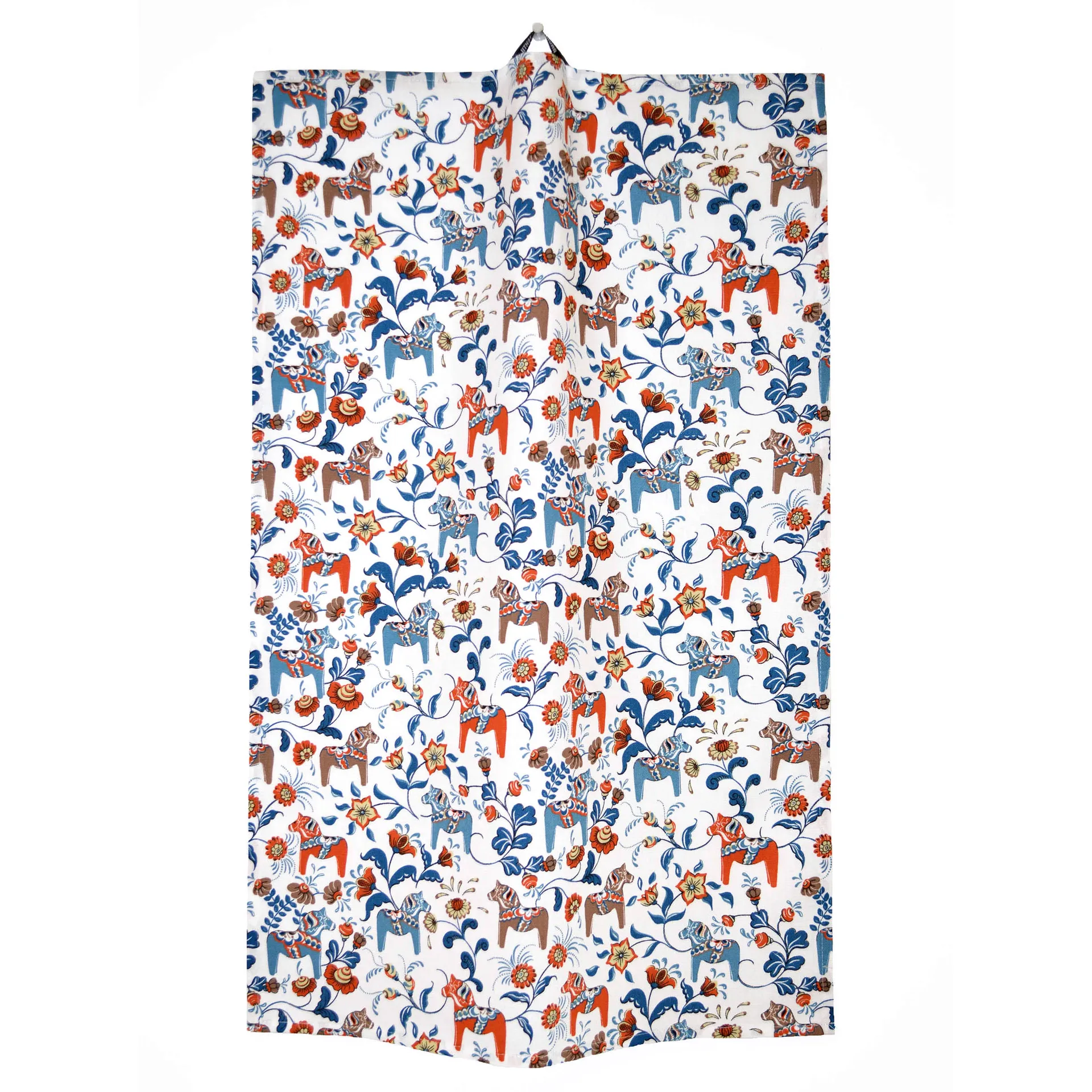 Leksand mini keukenhanddoek, Blauw-oranje Arvidssons Textil