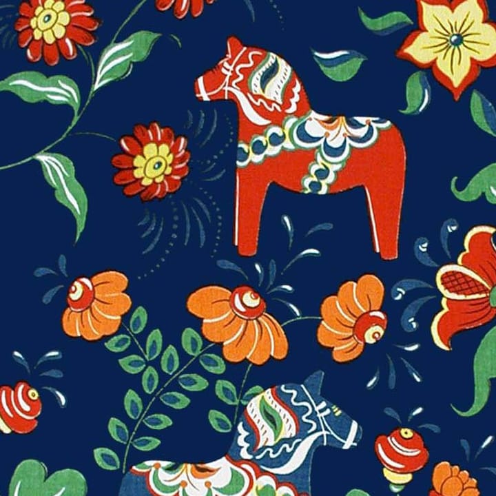 Leksand stof, blauw Arvidssons Textil