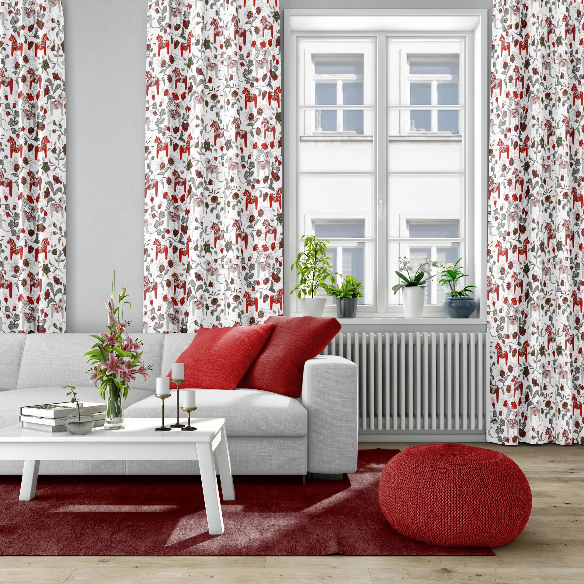 Leksand stof, Wijnrood Arvidssons Textil