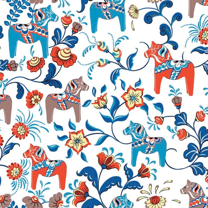 Leksand stof, wit Arvidssons Textil