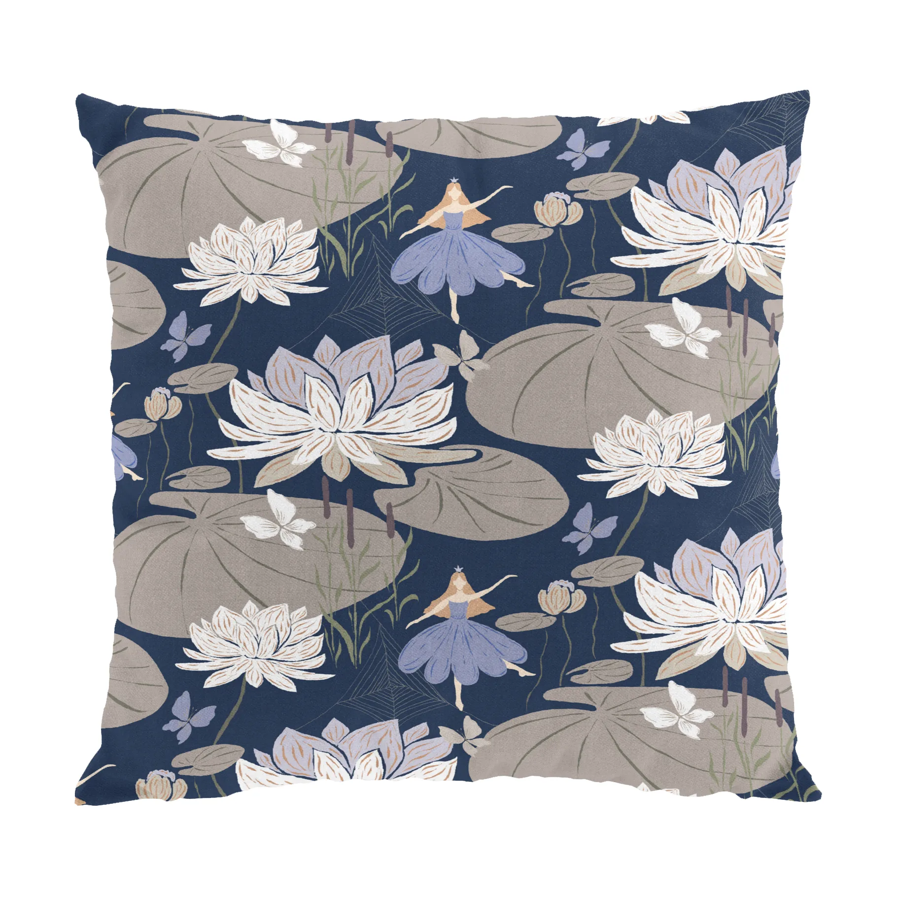 Lily kussenhoes 47x47 cm, Blauw Arvidssons Textil