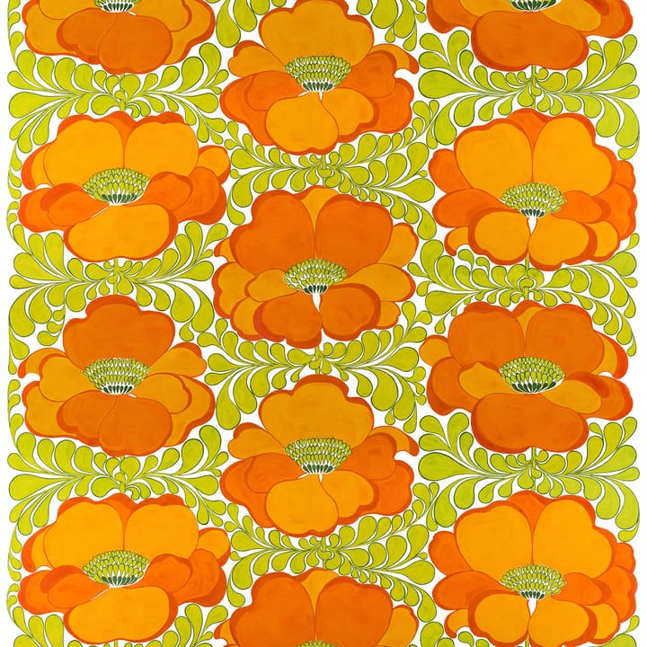 Love stof - Groen-oranje - Arvidssons Textil