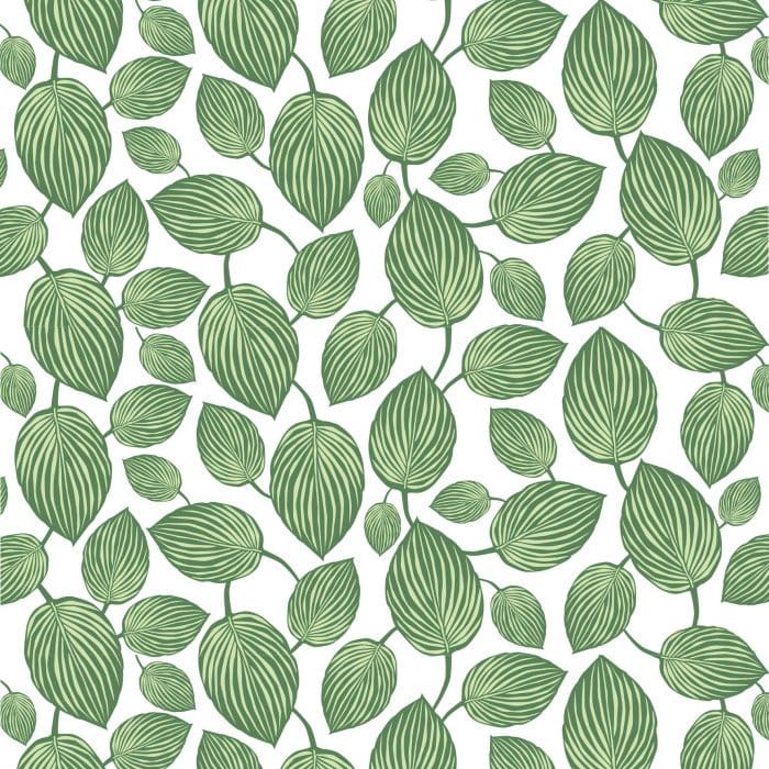 Lyckans blad stof - groen - Arvidssons Textil