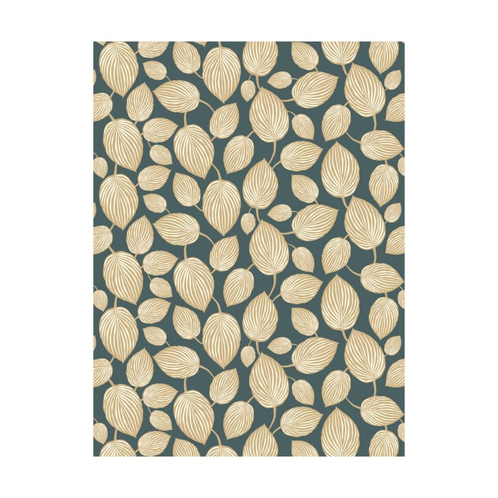 Lyckans blad tafelzeil - Turkoois - Arvidssons Textil