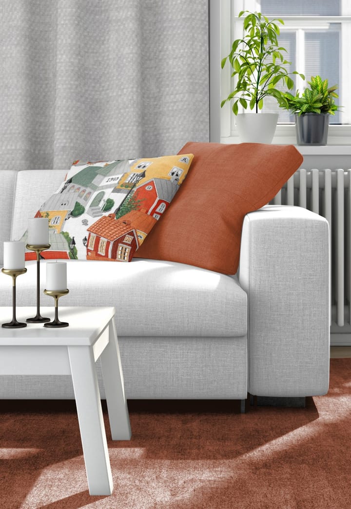 Lyckeby blommar kussenhoes, Rood-oranje Arvidssons Textil