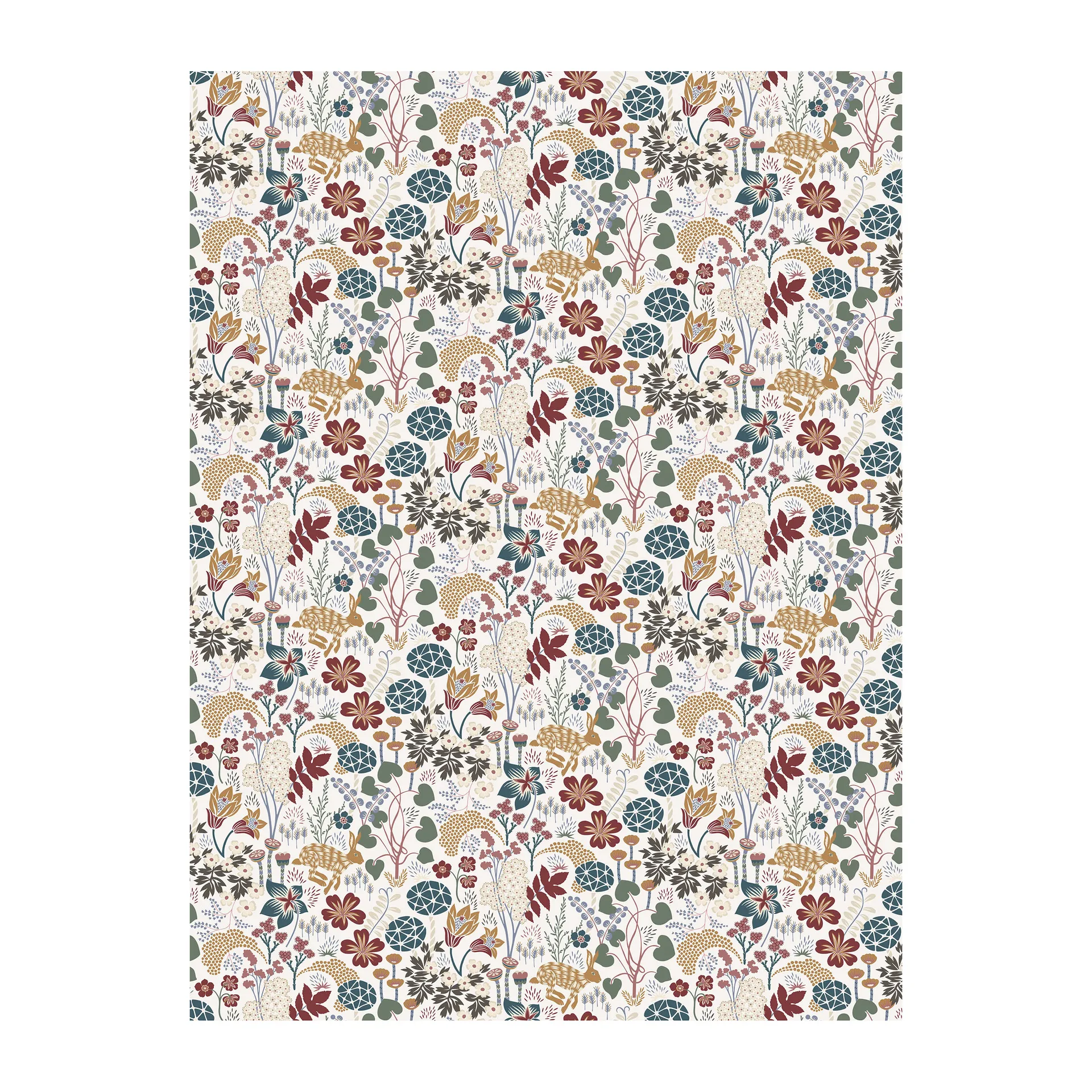 Lyckeflykt gewaxt tafelkleed, Roest-bruin Arvidssons Textil