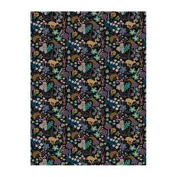 Lyckeflykt stof - Zwart - Arvidssons Textil